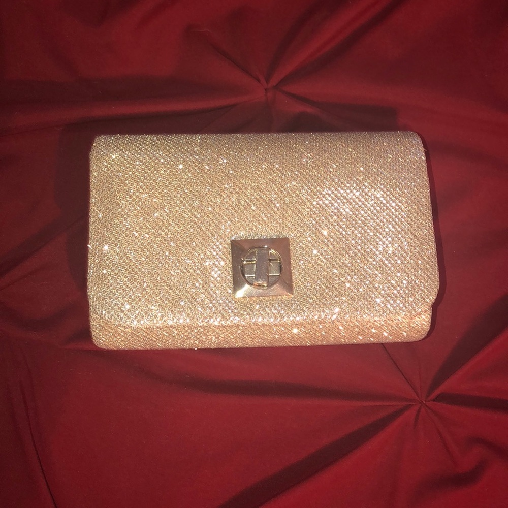 Gold sparkly clutch/satchel